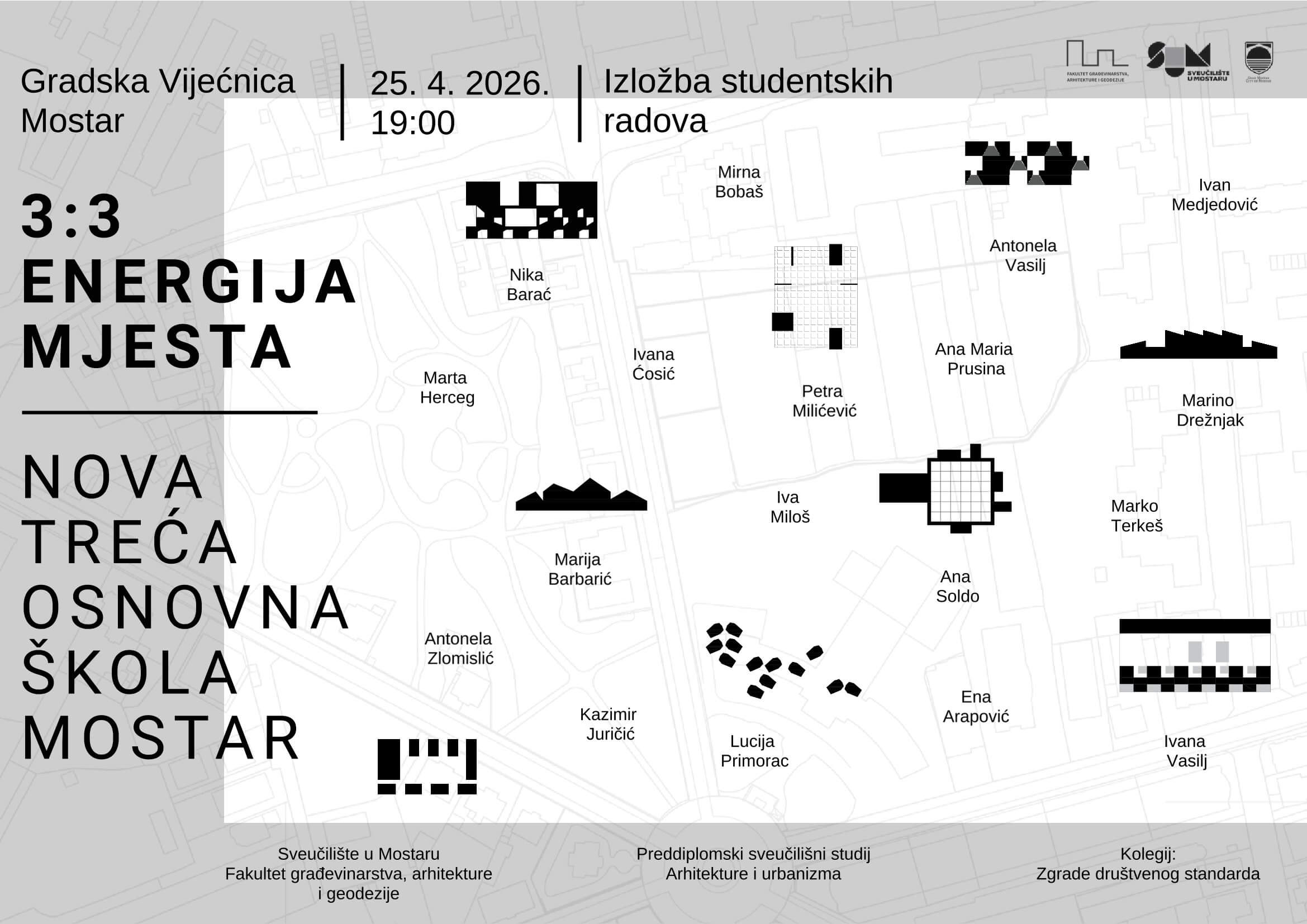 3:3 Energija mjesta - Izložba studentskih radova