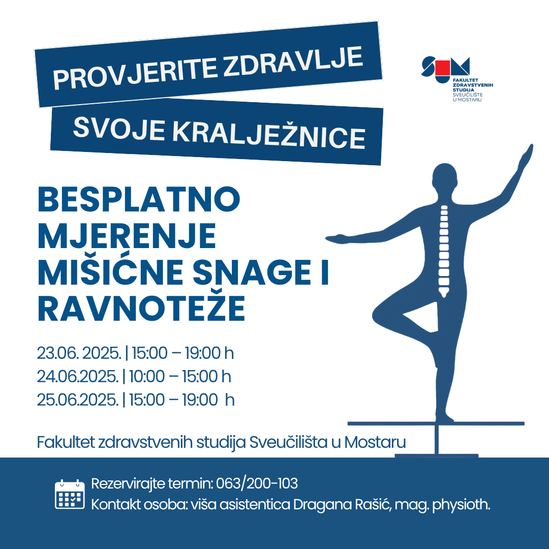 Dodatni termini besplatnog mjerenja mišićne snage i ravnoteže