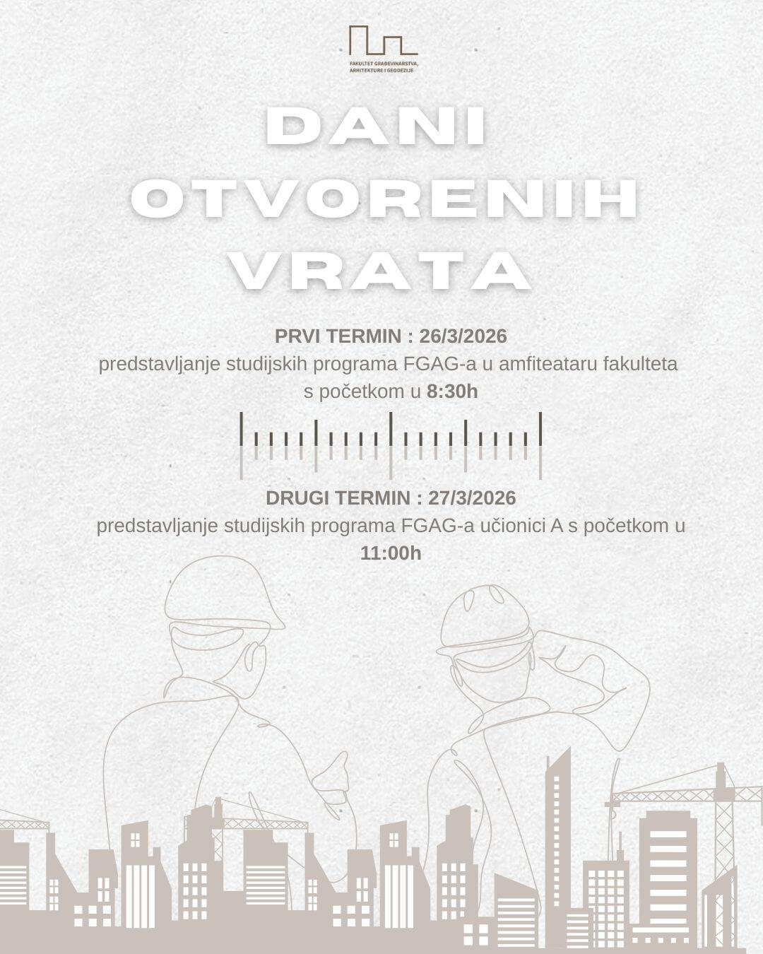 najava dana otvorenih vrata FGAG-a- 2026